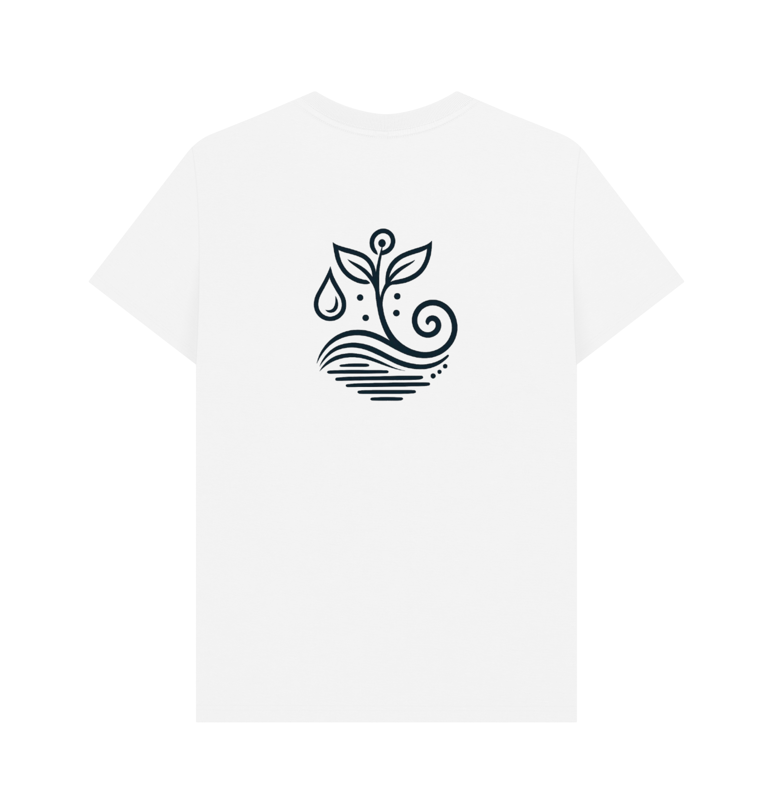 White Printed T-shirt Back